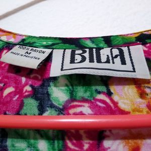 90's Geometric Print Maxi Dress by Bila